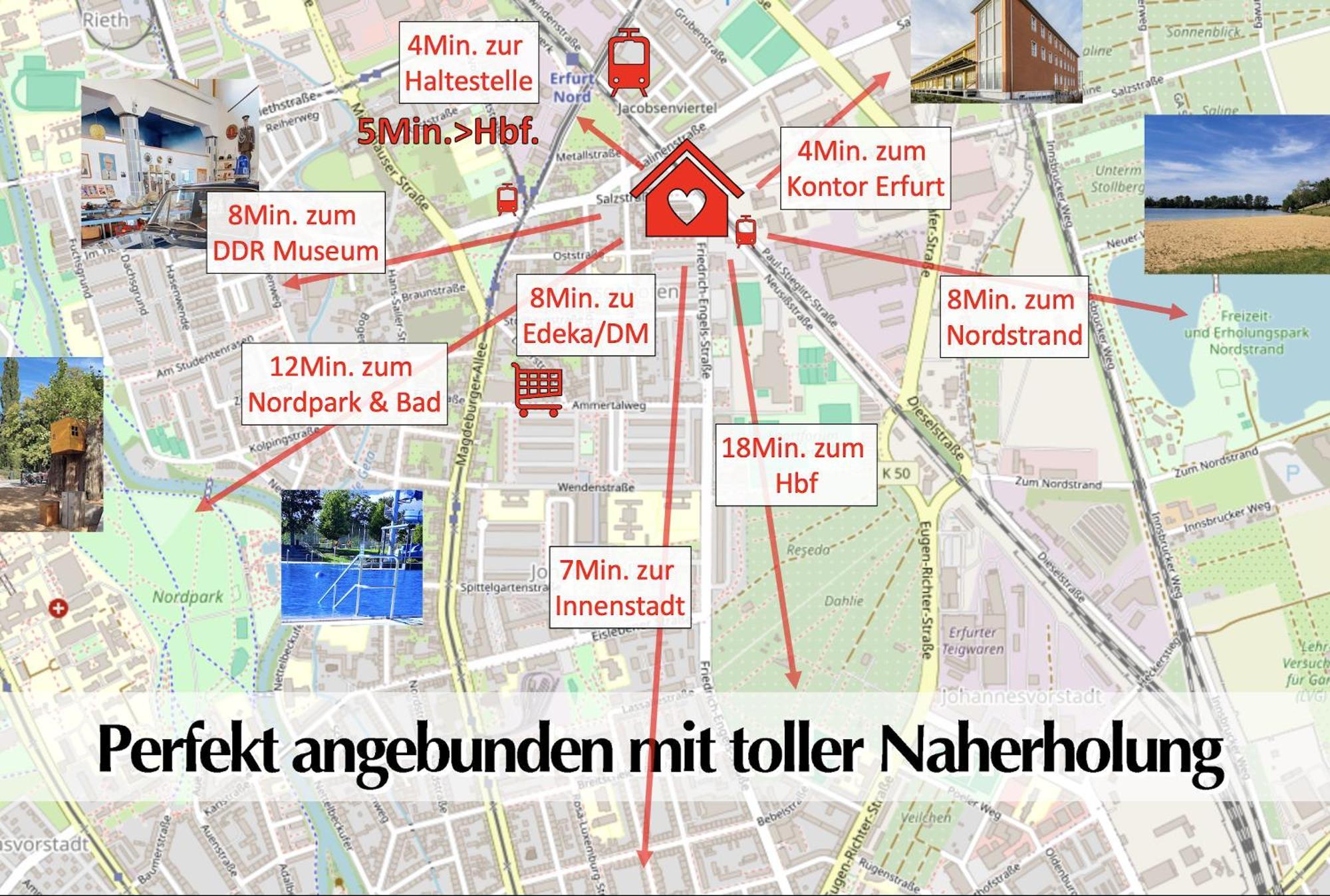 Grossraum-Apartments Mit 2Sz, Wz, Kueche, Smart-Tv, Parken, Etc Erfurt Buitenkant foto